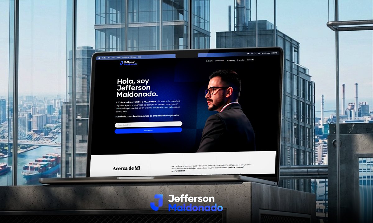 Diseño web de marca personal Jefferson Maldonado