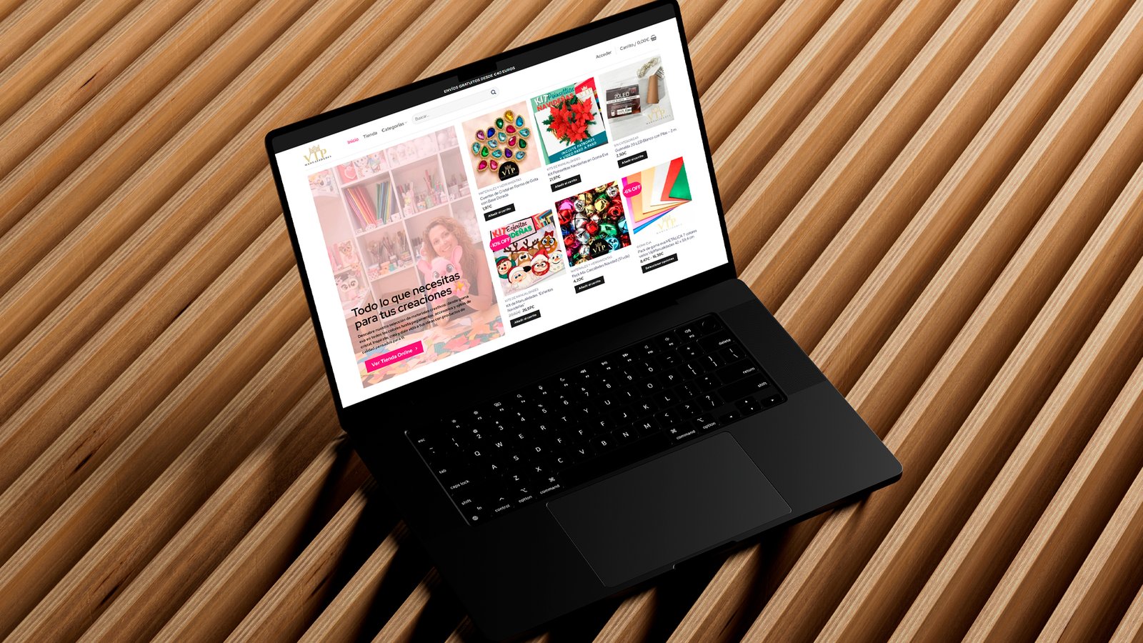 Diseño web eCommerce de Manualidades VIP 1